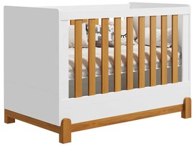 Berço Mini Cama Lotus - Branco Fosco e Savana