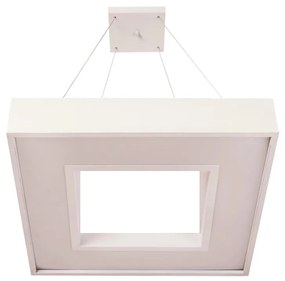 Pendente Meg 48X48Cm Led 36,8W Bivolt / Base Vazada | Usina 19032/48 (DR-M Dourado Metálico, 3000k)