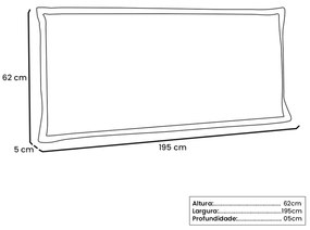 Painel Estofado Cama King Nápoles SPZ 195cm Suede