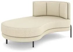 Chaise Longue Divã 164cm Braço Direito Logus D06 Linho Creme - Mpozena