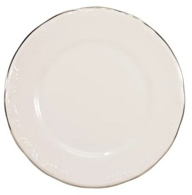 Prato Raso 27Cm Porcelana Schmidt - Dec. Filetado Prata Pomerode 0012