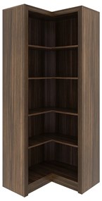 Armário Estante de Canto Alto para Escritório Home Office ME4132 MDP Nogal G69 - Gran Belo