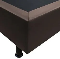 Base Box para Cama Casal 138x188cm Liz S05 Sintético Marrom - Mpozenat