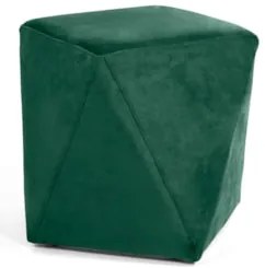 Puff Decorativo Ametista C-303 Veludo Verde - Domi