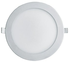 Luminária De Embutir Redondo 18W 4000K Led Bivolt Ø22X2,5Cm Downlight... (Branco)