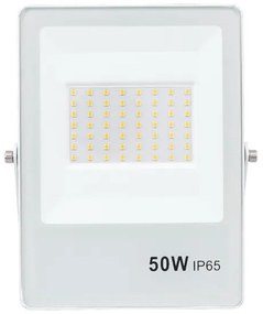 Projetor Led Ultrafino Branco 50w 6500k Ip65