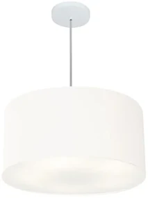 Lustre Pendente Cilíndrico Vivare Md-4243 Cúpula em Tecido 45x25cm - Bivolt