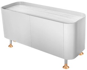 Aparador Contemporâneo Buffet Alive - Laca Branco  Kleiner