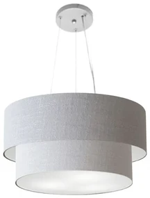 Pendente Cilíndrico Rustico Cinza MJ-4369 Para Mesa de Jantar e Estar