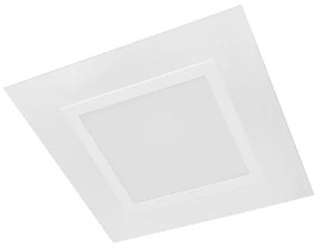 Plafon Led Embutir Quadrado Branco 25W Lisboa - LED BRANCO QUENTE (3000K)