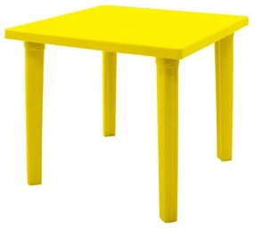 Mesa Tramontina Sancho 80 x 80 cm em Polipropileno Amarelo Basic