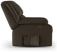 Poltrona do Papai Reclinável Pietra Power Touch Massagem FH9 PU Marrom