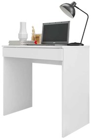 Mesa Escrivaninha 80 cm para Notebook com Gaveta Case MDP Branco G01 - Gran Belo