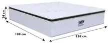 Colchão Box Casal 138cm Molas Ensacada Soft Pillow Tower NW Branco - G