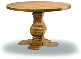 Mesa de Jantar Casual Redonda Madeira Maciça Design Clássico Avi Móveis