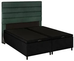 Cabeceira com Base Box Baú Casal Queen 158x198cm Hit ID5 Linho Verde/S