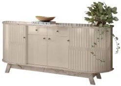 Balcão Buffet para Sala de Jantar 183cm Mônica Z10 Calacata/Off White