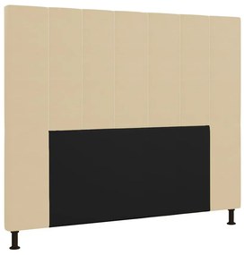 Cabeceira Malibu Para Cama Box Casal 140 cm Corino - D'Rossi - Bege