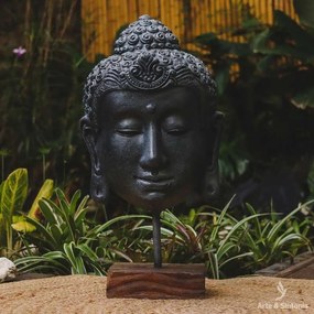 Escultura Rosto de Buda | Poliresina