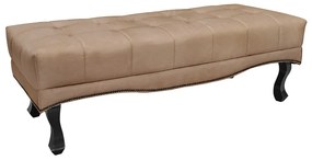 Cabeceira Cama Box Queen 160cm e Recamier Vicenza Suede Bege S04 - D'Rossi