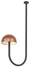 Plafon Mushroom 66,5X14X29Cm Metal Alumínio E Vidro 3Xg9 - Old Artisan... (DOURADO BRILHO)