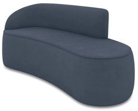 Sofá 3 Lugares Orgânico 180 cm Morgan Suede Azul Marinho D03 - D'Rossi