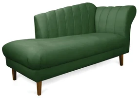 Divã Recife Suede Verde 165 cm Pés Chanfrado Castanho - D'Rossi
