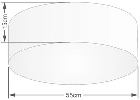 Plafon Para Sala de Jantar Cilíndrico SJ-3057 Cúpula Cor Branco