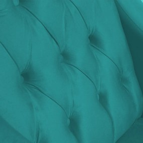 Poltrona Classic Suede Azul Tiffany Pés Palito Sala, Quarto, Decoração