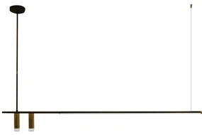 Pendente Let 02 Foco 61,8X11,5X150,4Cm Led 37W - Usina 19770/1500 (BT - Branco Texturizado, 4000k)