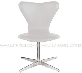 Cadeira Jacobsen Pes Giratorio Corino Branco - 12386 Sun House