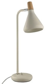 Luminaria De Mesa Metal Madeira 14Cm Horn - BRANCO