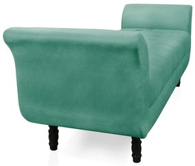 Recamier Olinda Suede 160 cm Pés Torneados Tabaco - D'Rossi - Azul Turquesa
