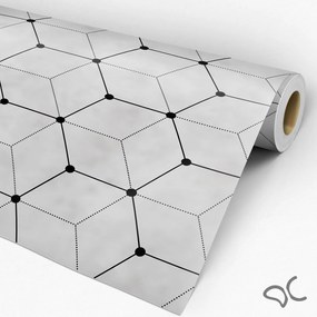 Papel de Parede Cubis Dinamond Cimento Queimado
