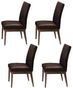 Conjunto 4 Cadeira Decorativa Luana Factor Marrom