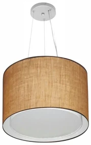 Pendente Cilíndrico Palha MJ-4304 Para Mesa de Jantar e Estar
