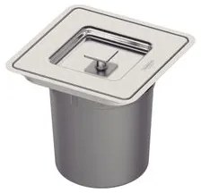 Lixeira de Embutir Tramontina Clean Square em Aço Inox com Balde Plástico 5 L