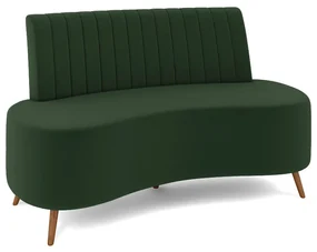 Sofá 2 Lugares Living 135Cm Pé Palito Maraú Veludo K01 - D'Rossi - Verde
