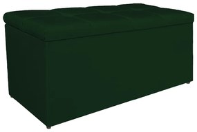 Calçadeira Estofada Manchester 90 cm Solteiro Suede Verde - ADJ Decor