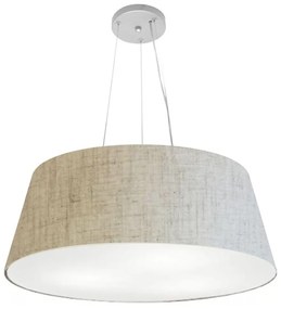 Lustre Pendente Cone Vivare Md-4072 Cúpula em Tecido 30/80x65cm - Bivolt