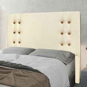 Cabeceira Cama Box Casal 140 cm Genova Linho S04 - D'Rossi - Perola