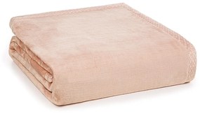 Cobertor Trussardi 100% Microfibra Aveludado Piemontesi - Casal - Rosa Perla  Casal - Rosa Perla