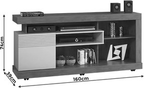 Rack Mado P/ Tv Até 65" C/ 1 Porta AVELA / OFF WHITE