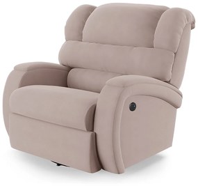 Poltrona do Papai Reclinável Napoli Glider Giratória USB Veludo FH1 - D'Rossi - Rose