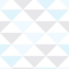Papel de parede adesivo triângulo azul cinza e branco
