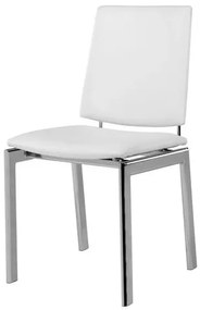 Cadeira 1949 Cromada Assento Multilaminado  Branco - 12362 Sun House