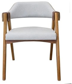 Cadeira Osvaldina em Madeira Amendoa Com Detalhe em Courino - 68686 Sun House