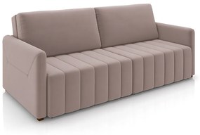 Sofá-Cama Decorativo Retrátil Thanos 2 Lugares 192cm Veludo Rosê G45 - Gran Belo