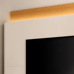 Estante Painel de TV 85 Pol 220cm Évora H01 Off/Cinamomo - Mpozenato