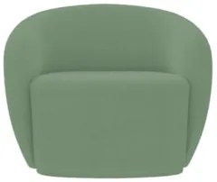 Poltrona para Sala de Estar Giratória Orgânica Garbin Z08 Boucle Verde